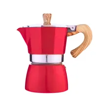 Cafeteira Italiana Alumínio 3 Xicaras 150ML Vermelho