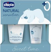 Kit Chicco Natural Sensation Sweet Time Locao Corporal 150ML + Creme Facial 50ML