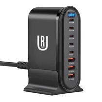 Carregador Multifuncional Ur UAP-24 / 600W / 8 Em 1 / 3X USB-A / 5X USB-C - Preto