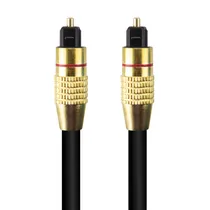 Cabo Óptico Xtrad XT-2198 - 2 Metros - Preto e Dourado