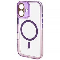 Capinha para iPhone 16 Magsafe - Transparente/Roxo