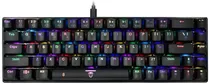 Teclado Gaming Satellite King Fight GK-55 2 Em 1 Branco (Inglês com Fio) Switch Azul