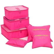 Kit Organizador de Bagagem Travel Laundry Pouch 6 PCS