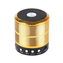 Caixa de Som Portátil Bluetooth WS-887 Mini - Dourado