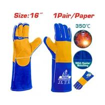 Guante de Cuero para Soldar Total TSP15216 40.6 CM Azul/Naranja