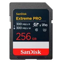 Cartão de Memória SD Sandisk Extreme Pro 256GB 300MB/s - SDSDXDM-256G-GN4IN