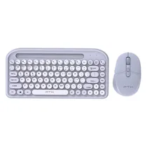 Kit Teclado e Mouse FTX FTXGK01 Sem Fio Espanhol - Roxo