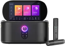 Speaker de Karaokê Joog Shell S1 180W Tela 10,1" 2X Microfones Sem Fio