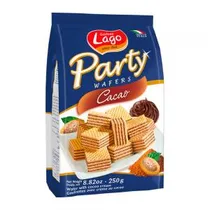 Biscoito Wafer Gastone Lago Party Chocolate 250G
