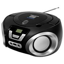 Radio Toca CD Micro System Megastar MP1842BTB / 1200W / Bluetooth / Radio / Bivolt - Preto/ Prata