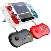 Console Portátil Powerbank D41 de 3.5" de 500 Jogos com Carregador Portátil - Néon/Branco + 2 Controles (Inglês/Chinês)