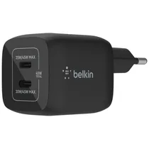 Carregador Belkin WCH011VFBK 45W 2 Saídas USB-C Gan PPS 20/25W - Preto