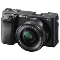 Câmera Digital Sony A6400 ILCE-6400L Kit - 24.2MP - Lente 16-50MM - Wi-Fi - Bluetooth - Tela 3" - Preto