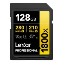 Memoria Lexar SD 128GB 1800X Professional