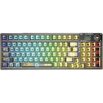 Teclado Mecânico Sem Fio Aula F98 Pro 95% RGB Crystal Switch - Black (Inglês)
