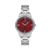 Relógio Analógico Feminino Daniel Klein Premium DK.1.12530-5 - Prata/Vermelho