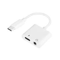 Adaptador Sate AL-09 USB-C Audio Carga Rápida Blanco