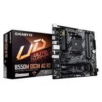 Placa Mãe Gigabyte B550M DS3H Ac R2 DDR4 Socket AM4 Chipset AMD B550 Micro ATX