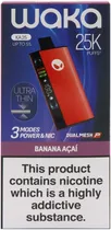 Vape Descartável Waka KA25 Banana Açaí 25000 Puffs