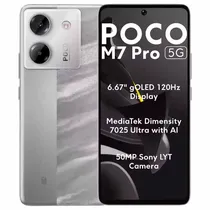 Smartphone Xiaomi Poco M7 Pro 5G 512GB 12GB Ram DS - Silver Global