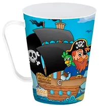 Caneca Plástica Kozi Plast Piratas 1446P - 430ML