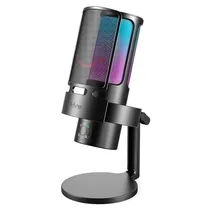 Microfone Gamer Fifine A8 Plus - USB-C - RGB - Preto