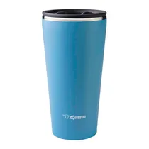 Copo Térmico Zojirushi Inox com Tampa A Vácuo Celeste 450ML