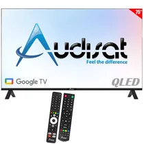 Smart TV Qled 75" Audisat AD-75Q-Go (2026) 4K Ultra HD Google TV Wi-Fi/Bluetooth com Conversor Digital (1 Ano de Garantia)