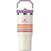 Garrafa Térmica Stanley The Iceflow Flip Straw Tumbler 887ML - Cream Lilac Stripe