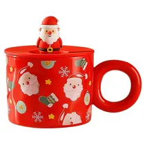 Caneca de Porcelana Natalina Papai Noel Xícara Café