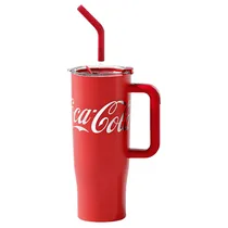 Copo Térmico Coca Cola com Canudo Vermelho 1,2 L