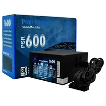 Fonte de Alimentacao Mtek PSR-600 Real 600W ATX / Semi Modular / 80 Plus