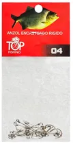 Anzol Top Fishing Chinu Encastoado Rigido 04 com 10 Pçs