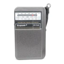Rádio Ecopower EP-F245 USB/ FM/ AM/ SW/ USB-C - Cinza Escuro
