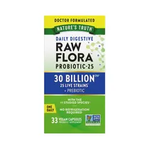 Vitamina Nature's Truth Daily Digestive Raw Flora PROBIOTIC-25 33 Cápsulas