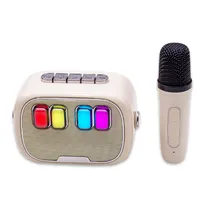 Mini Speaker / Caixa de Som Portátil Luo LU-3167 com Microfone / Bluetooth / Aux / USB / TF / Recarregavel - Bege
