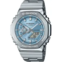 Relógio Casio G-Shock GM-2110D-2ADR Masculino Analógico/Digital - Silver/Light Blue