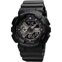 Relógio Masculino Analógico e Digital Hummer WH2-224238 - Borracha Preta