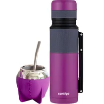 Kit Termo Contigo - 1.1L + Cuia + Bomba de Chimarrão - Dragon Fruit