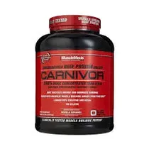 Musclemeds Carnivor Vainilla Caramelo 1.95LBS Plastico Negro