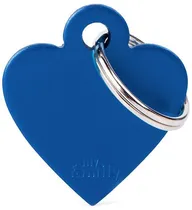 Medalha de Identificação Myfamily Coração Pequeno MFB23 - Azul