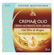 Creme Facial Clinians Creme e Óleo Nutriente com Óleo de Argan 50 ML