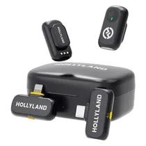 Microfone Lapela Hollyland Lark A1 Combo Sem Fio para Smartphone - Preto  Microfone L...