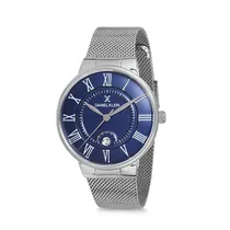 Relógio Analógico Masculino Daniel Klein Premium DK12112-3 - Prata e Azul