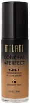 Base Liquido Milani Conceal + Perfect 2 En 1 10 Golden Tan - 30ML