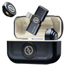 Microfone Sem Fio para Smartphone Hollyland Lark M2 com Lightning - Preto