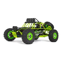 Automodelo Carro Elétrico Wltoys 12427 - Escala 1/12 - 50KM/H - Recarregável - com Controle - Preto e Verde