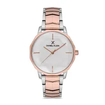 Relógio Analógico Feminino Daniel Klein Premium DK.1.12555-5 - Rosa Ouro/Prata