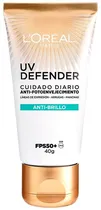 Creme L'Oréal Uv Defender Anti-Brilho FPS50+ - 40G