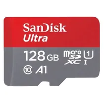 Cartão de Memória Micro SD Sandisk Ultra 128GB / C10 / 120MBS - (SDSQUA4-128G-GN6MA)  Cartão de M...